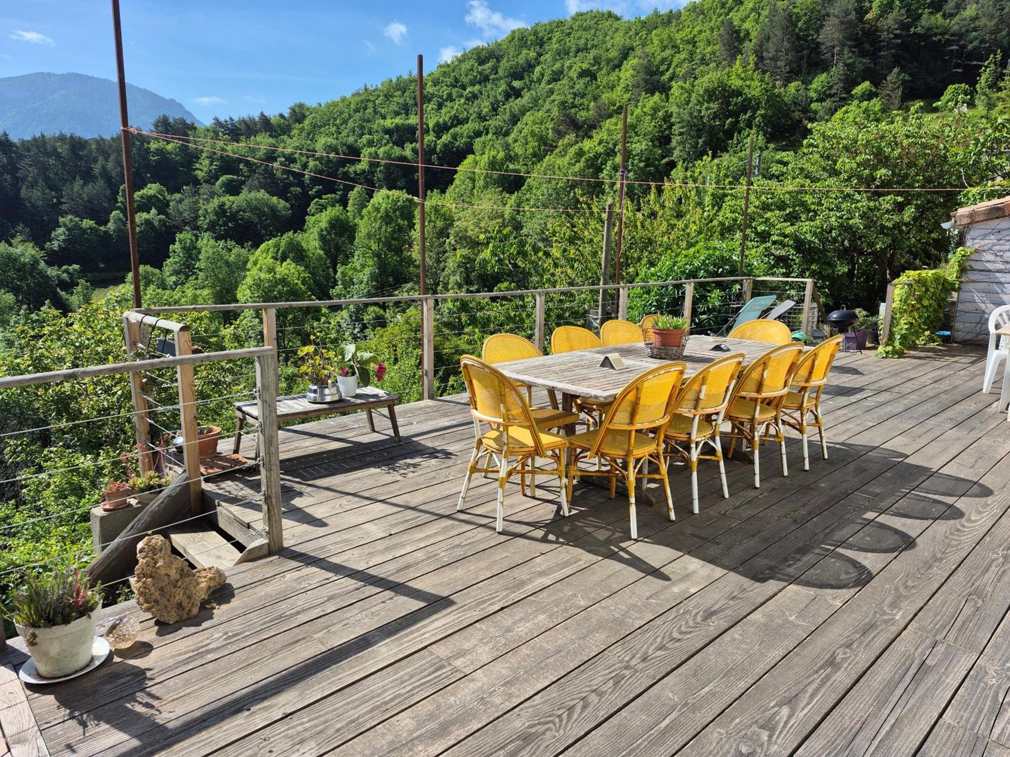Grande Terrasse Avec Vue Entre Mediterranee Et Pays Cathare Cailla Exterior foto